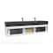 Castello Usa Nile 72" Wall Mounted White Vanity With Black Top And Gold Handles CB-MC-72W-GLD-2053-BL - alternate 3